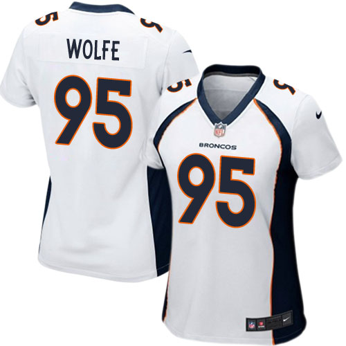 Women's Game Derek Wolfe Nike Jersey White Road - #95 NFL Denver Broncos